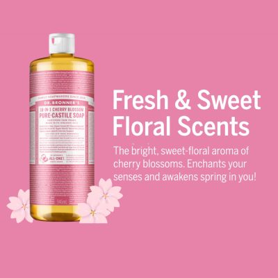 Dr. Bronners Cherry Blossom Pure Castile liquid soap