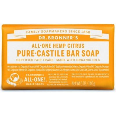 Dr. Bronners Citrus Pure Castile Bar Soap 140gr