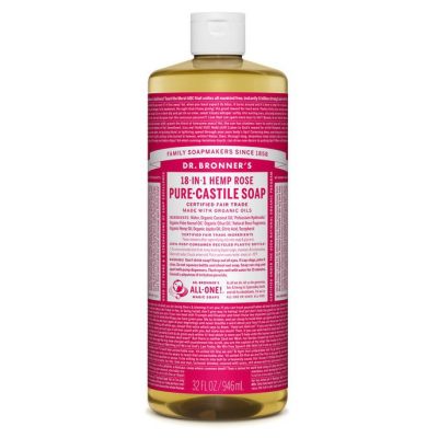 Dr. Bronners Rose Pure Castile Liquid Soap