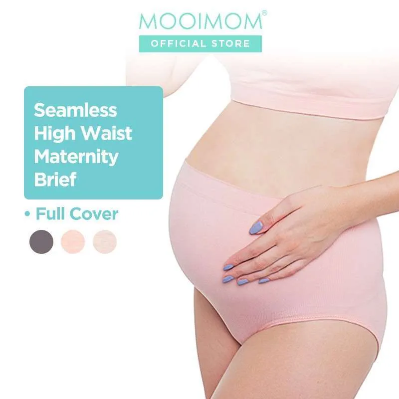 Mooimom Seamless H Waist Prop Belly Maternity Briefs