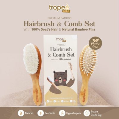 Tropee Premium Bambo Hairbrush & Comb